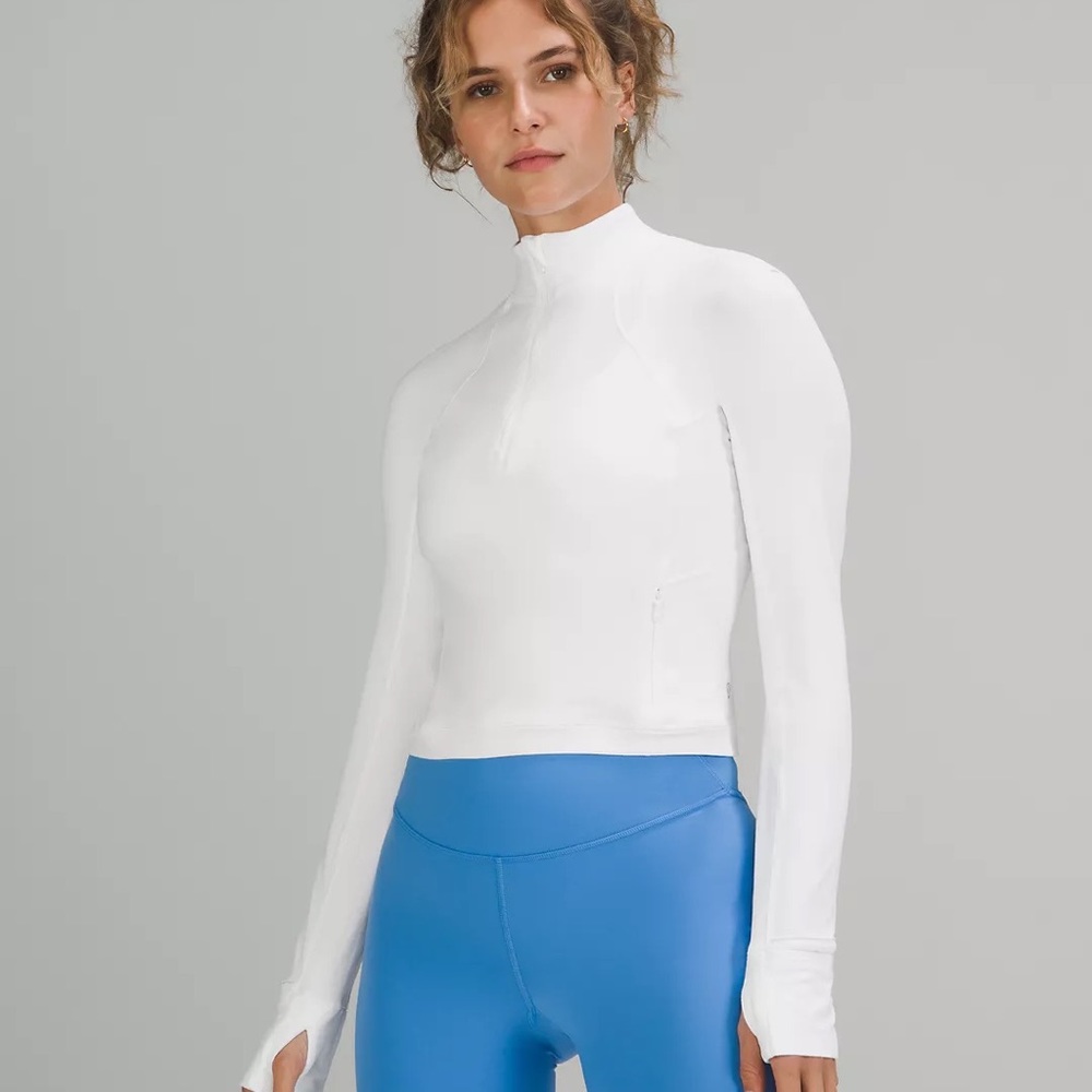 Lululemon Rulu Half Zip Crop White Size 6